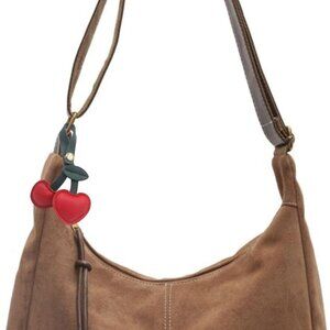 Women’s Faux Suede Tote Bag Large Capacity Shoulder Crossbody Office Travel